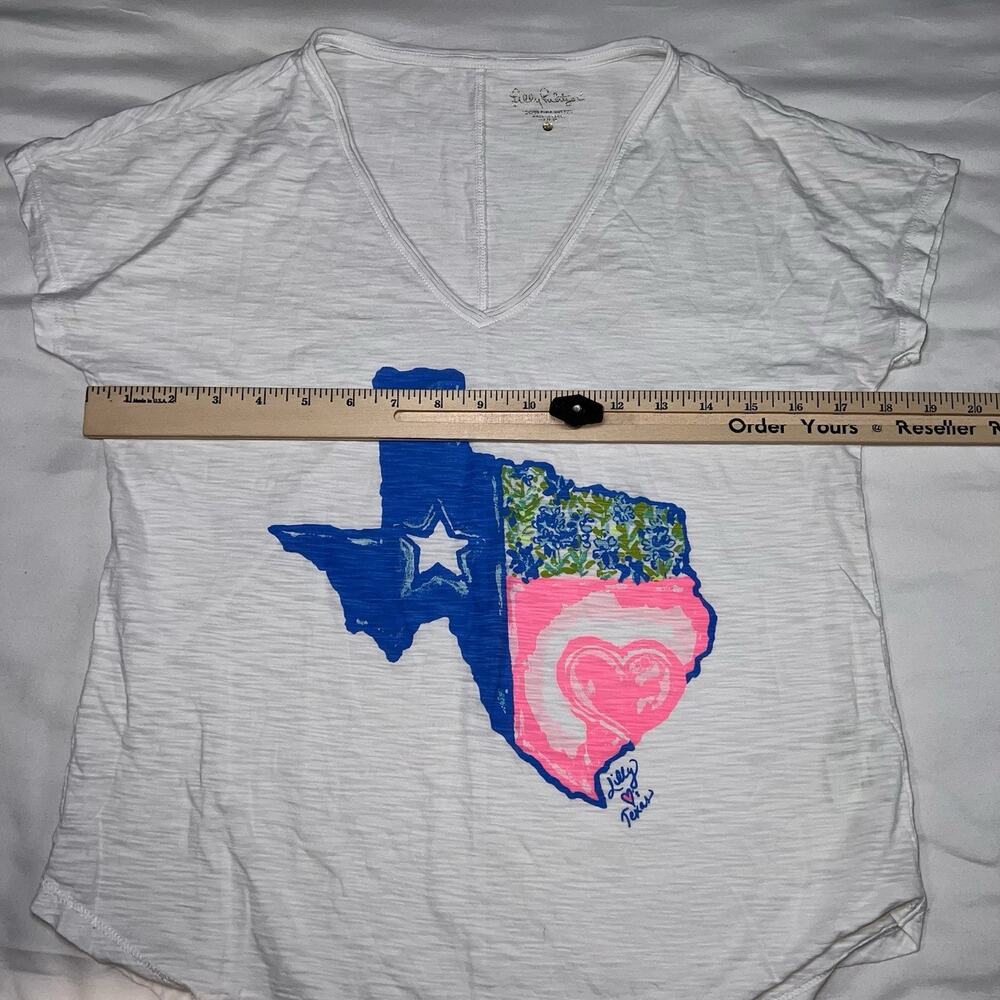 Lilly Pulitzer T-shirt Size XXS White Lilly Loves Texas Short Sleeve Graphic Tee - Picture 7 of 10